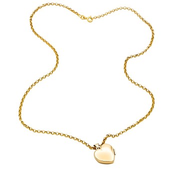 9ct gold 1.6g 18 inch Locket with chain